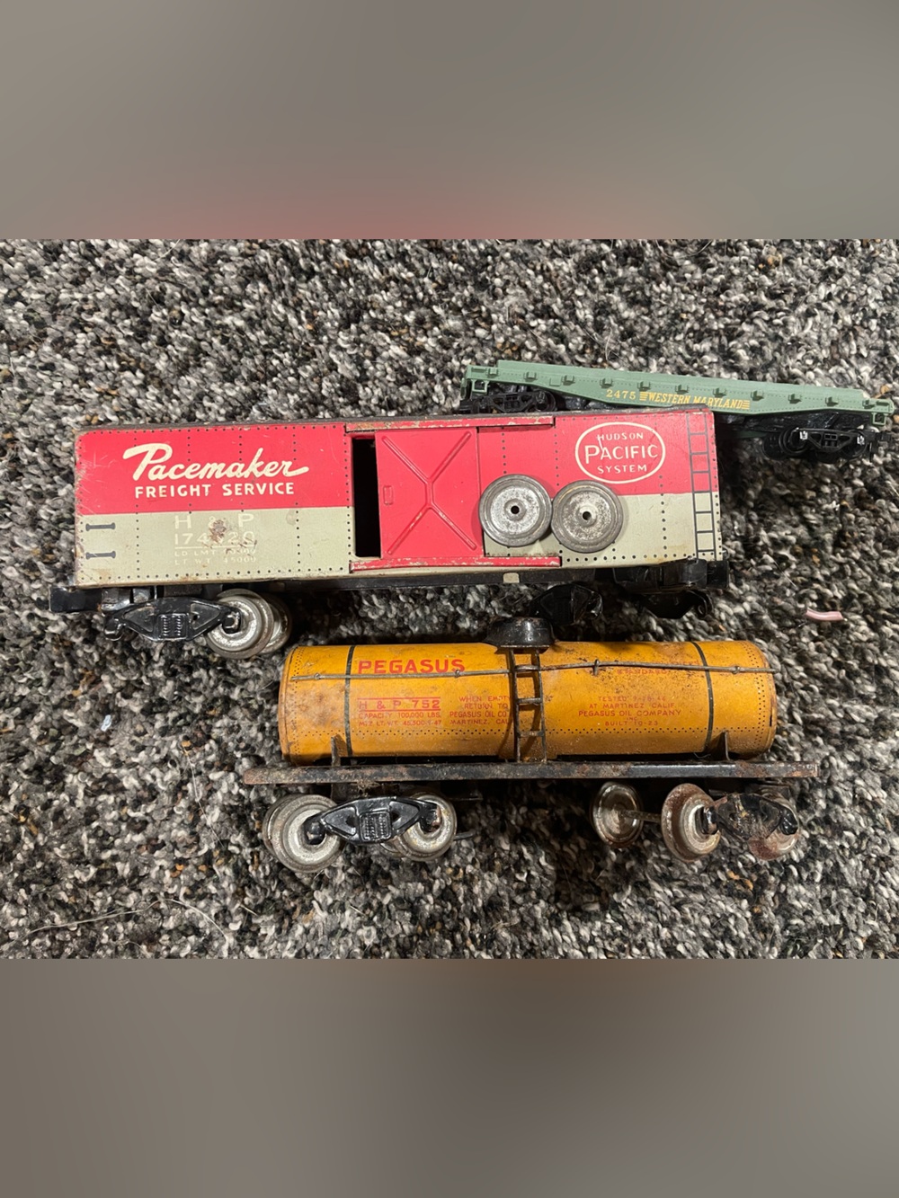 Vintage Metal Train Cars